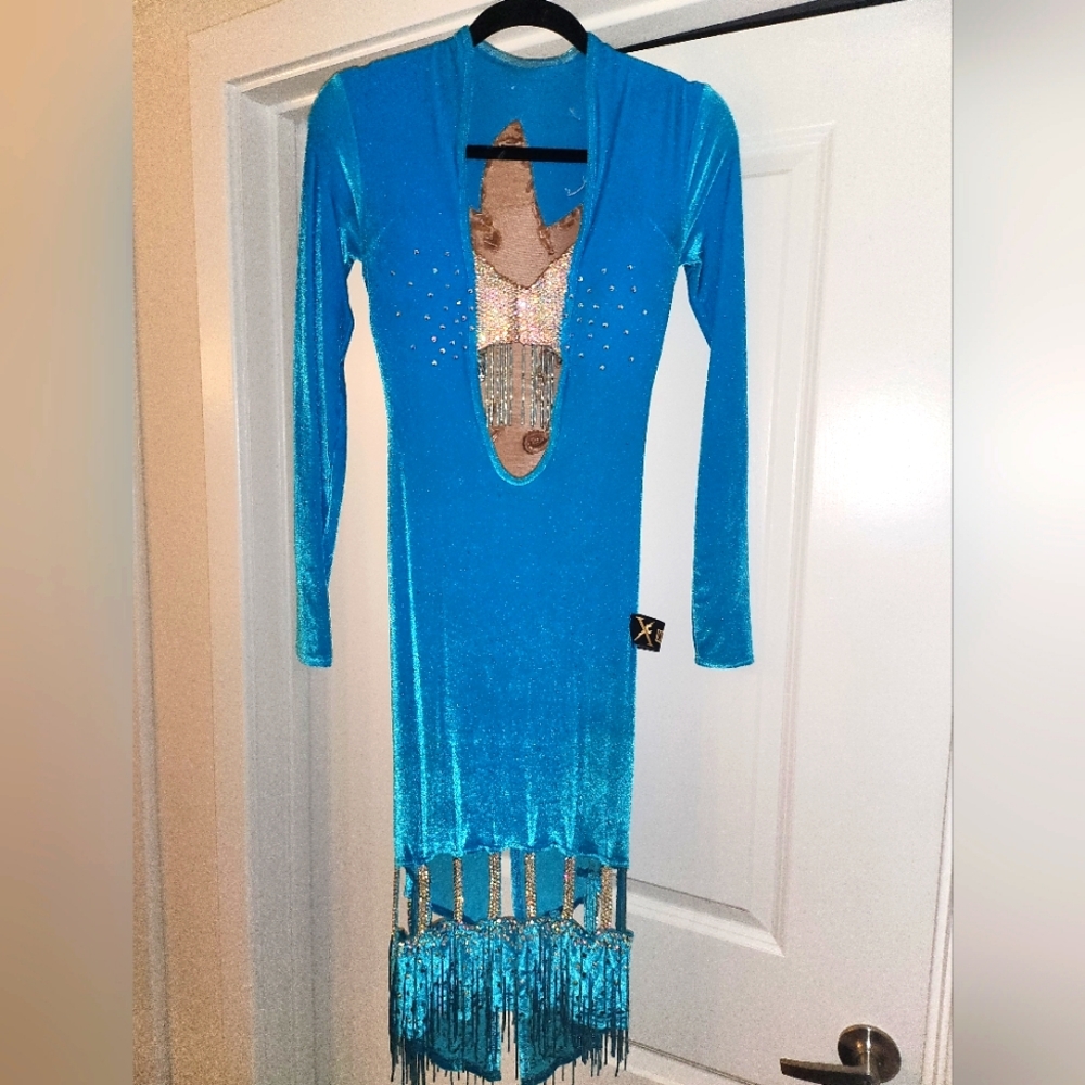 Ballroom rhythm dress with accessories